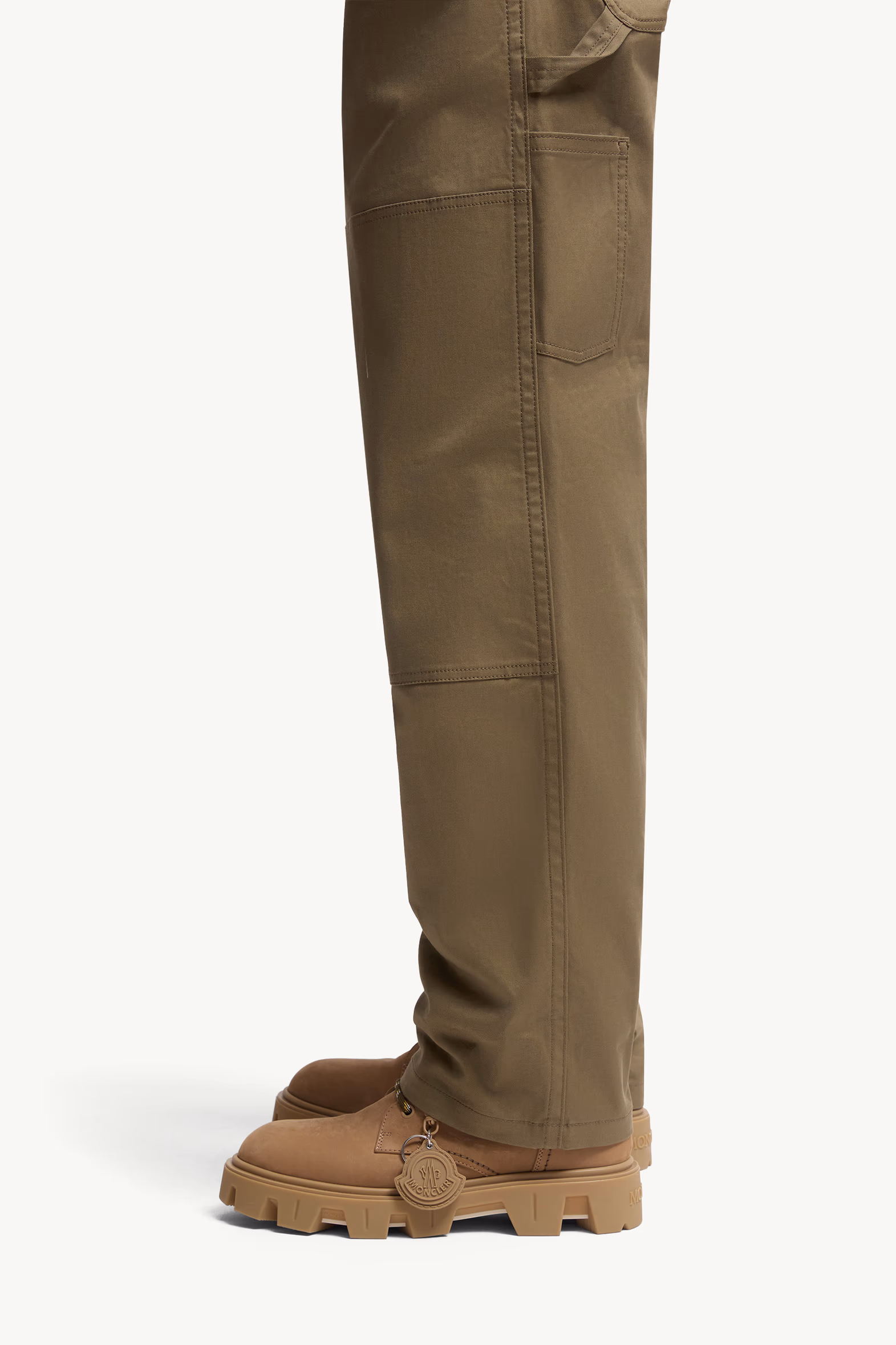 Cotton Gabardine Pants Men Olive Green Moncler 4